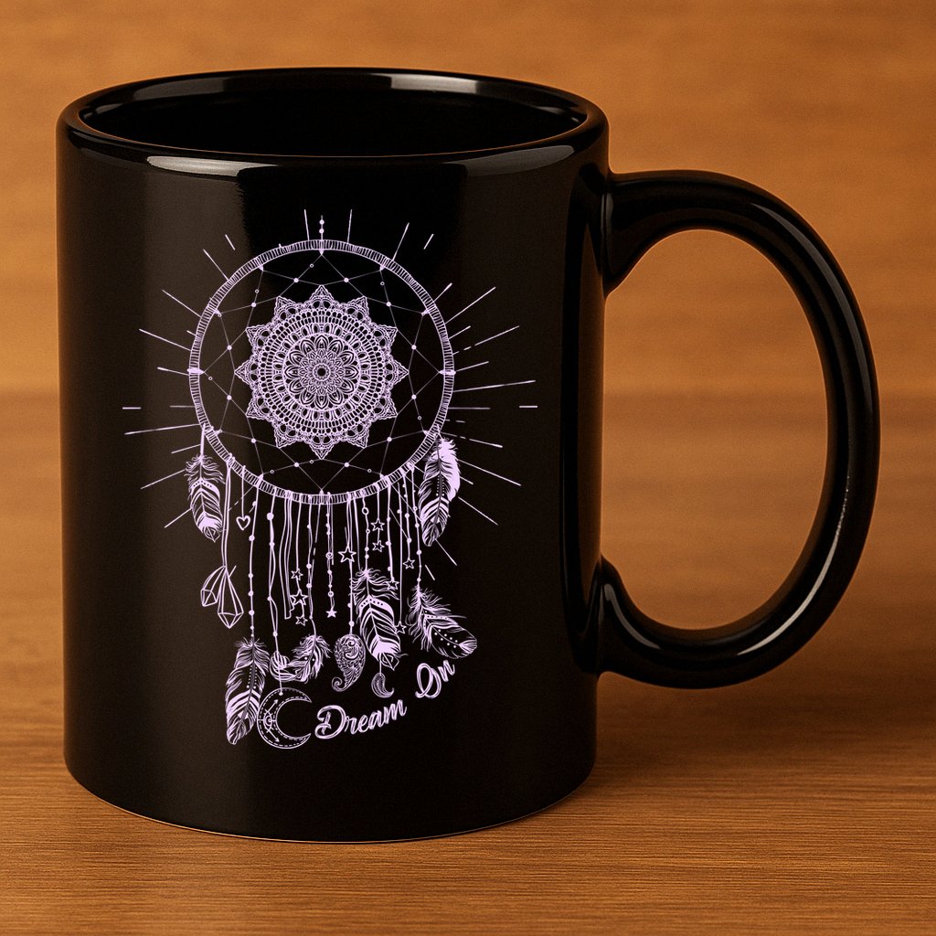 Dream On Native American Dream Catcher 11oz C Handle Ceramic Mug