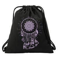 Dream On Native American Dream Catcher Drawstring Bag