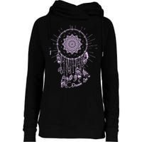 Dream On Native American Dream Catcher Womens Funnel Neck Pullover Hood