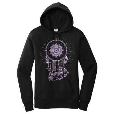 Dream On Native American Dream Catcher Women's Pullover Hoodie