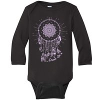 Dream On Native American Dream Catcher Baby Long Sleeve Bodysuit