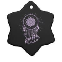 Dream On Native American Dream Catcher Ceramic Star Ornament