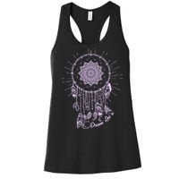 Dream On Native American Dream Catcher Women's Racerback Tank