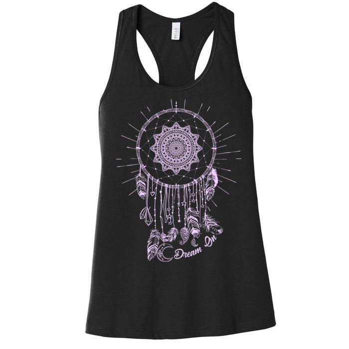 Dream On Native American Dream Catcher Women's Racerback Tank