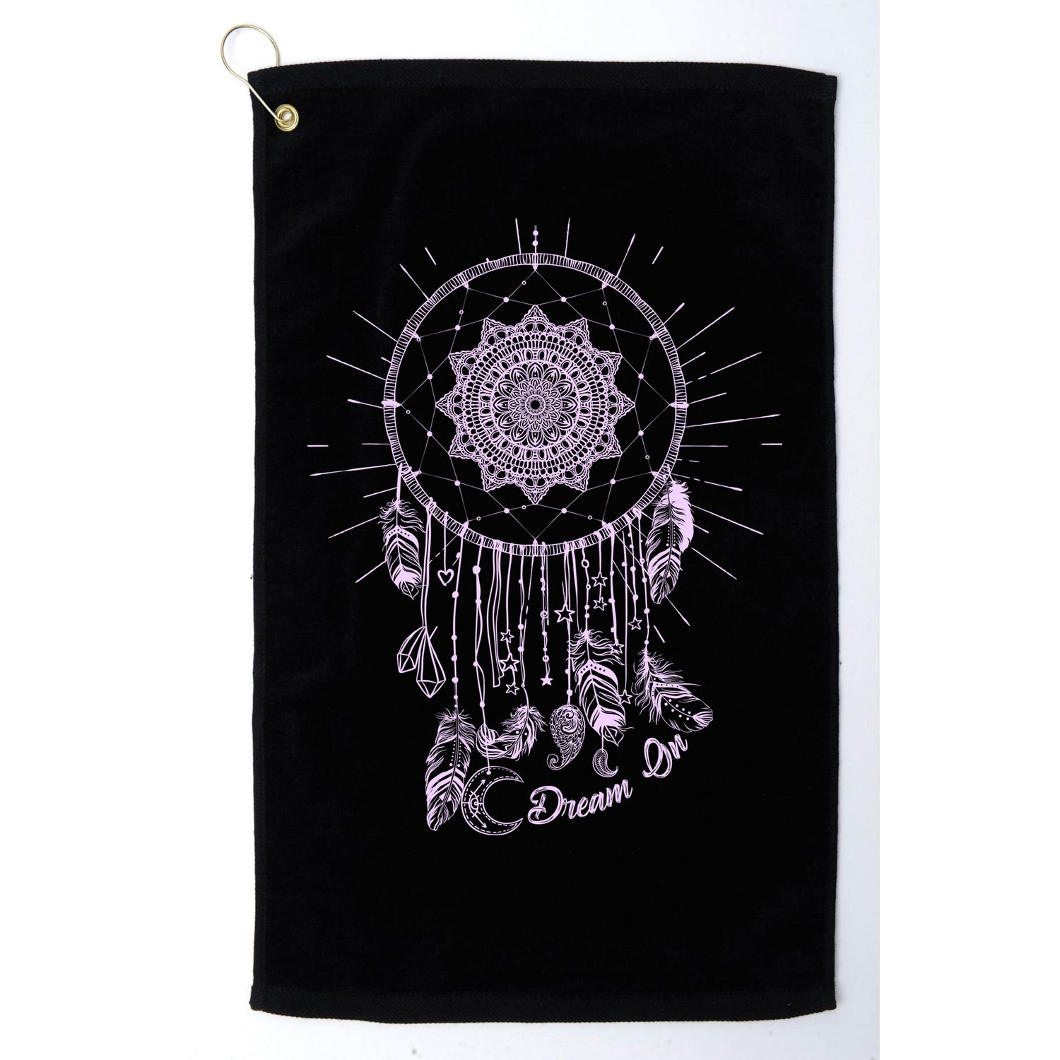 Dream On Native American Dream Catcher Golf Towel