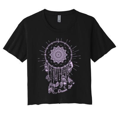 Dream On Native American Dream Catcher Crop Top