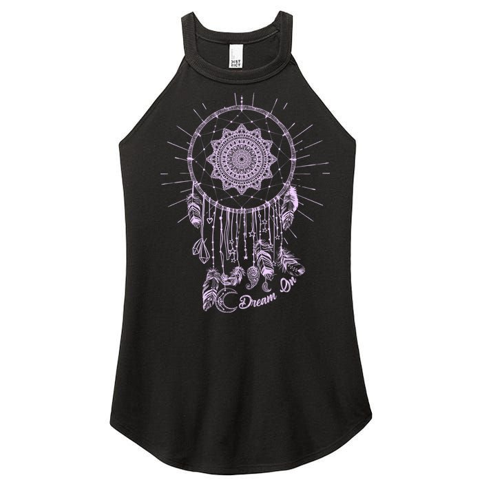 Dream On Native American Dream Catcher Women's Perfect Tri Rocker Tank