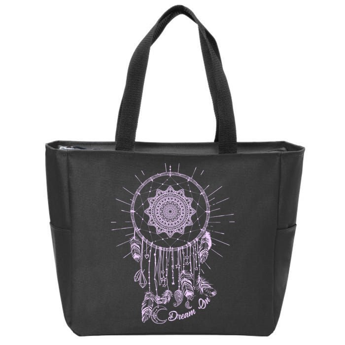 Dream On Native American Dream Catcher Zip Tote Bag