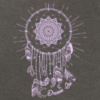 Dream On Native American Dream Catcher Cotton Canvas Backpack