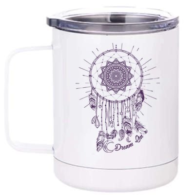 Dream On Native American Dream Catcher 12 oz Stainless Steel Tumbler Cup