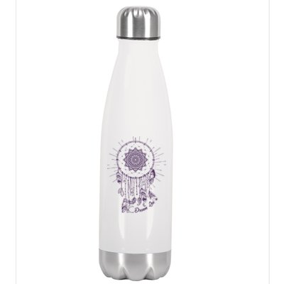 Dream On Native American Dream Catcher Stainless Steel Insulated Water Bottle