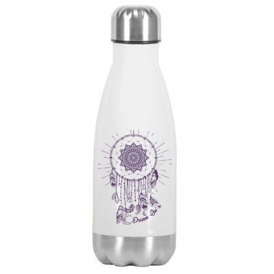 Dream On Native American Dream Catcher Stainless Steel Insulated Water Bottle