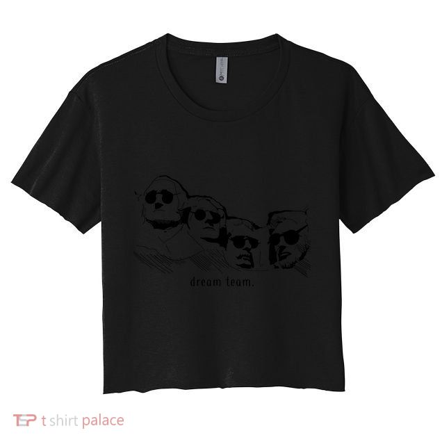 Dream Team Washington Lincoln Roosevelt Jefferson  Crop Top