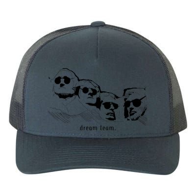 Dream Team Washington Lincoln Roosevelt Jefferson  Yupoong Adult 5-Panel Trucker Hat