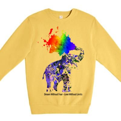 Dream Without Fear Elephant LGBT Premium Crewneck Sweatshirt