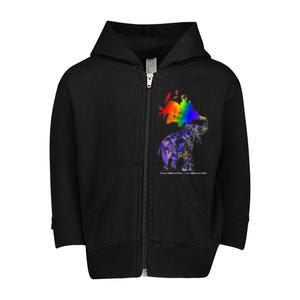 Dream Without Fear Elephant LGBT Toddler Zip Fleece Hoodie