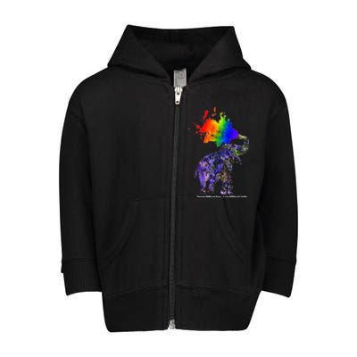 Dream Without Fear Elephant LGBT Toddler Zip Fleece Hoodie