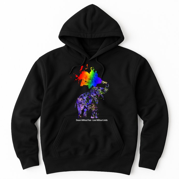 Dream Without Fear Elephant LGBT Hoodie