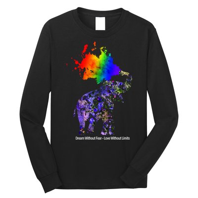 Dream Without Fear Elephant LGBT Long Sleeve Shirt