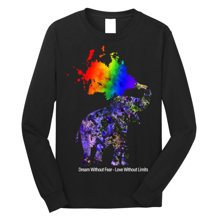 Dream Without Fear Elephant LGBT Long Sleeve Shirt