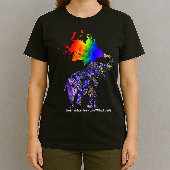 Dream Without Fear Elephant LGBT T-Shirt