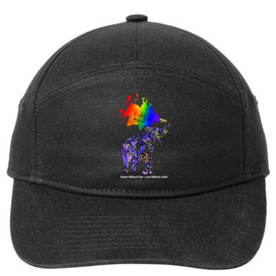 Dream Without Fear Elephant LGBT 7-Panel Snapback Hat