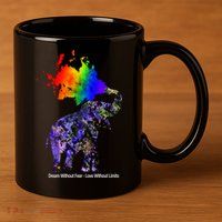 Dream Without Fear Elephant LGBT 11oz C Handle Ceramic Mug