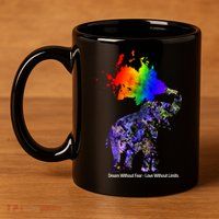 Dream Without Fear Elephant LGBT 11oz C Handle Ceramic Mug