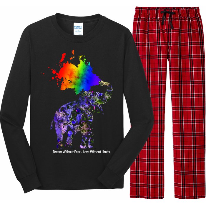 Dream Without Fear Elephant LGBT Long Sleeve Pajama Set