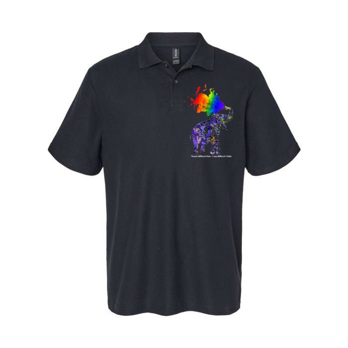 Dream Without Fear Elephant LGBT Softstyle Adult Sport Polo