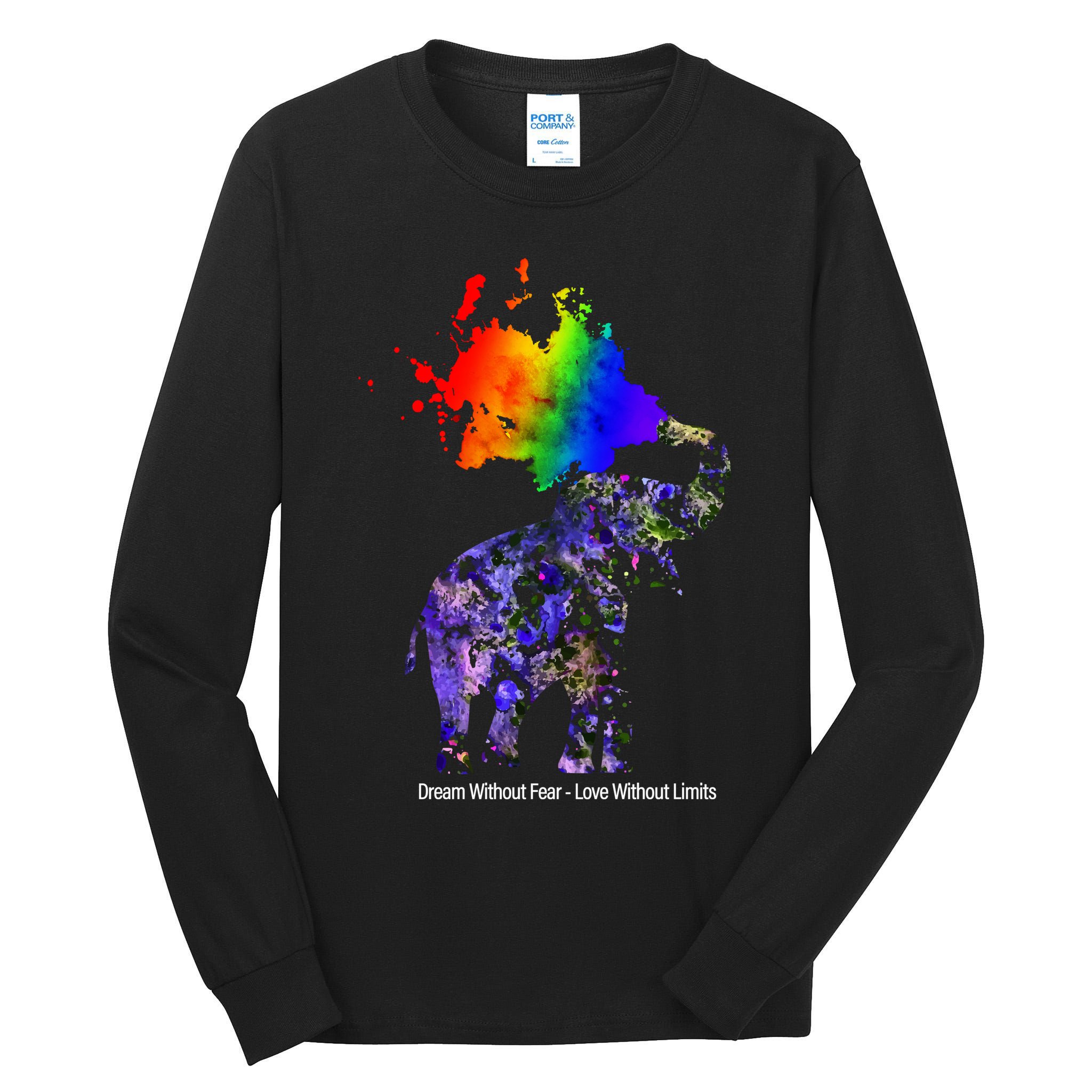 Dream Without Fear Elephant LGBT Tall Long Sleeve T-Shirt