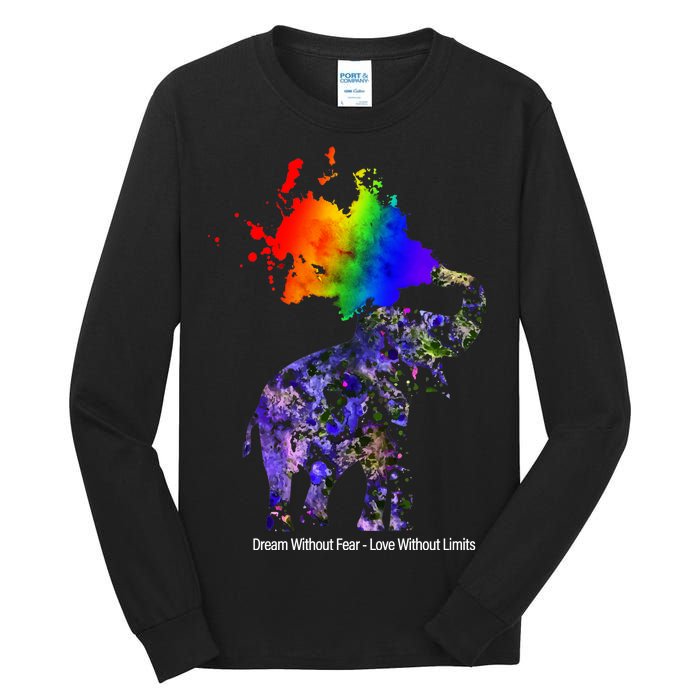 Dream Without Fear Elephant LGBT Tall Long Sleeve T-Shirt