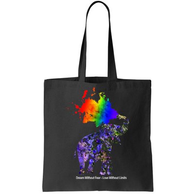 Dream Without Fear Elephant LGBT Tote Bag