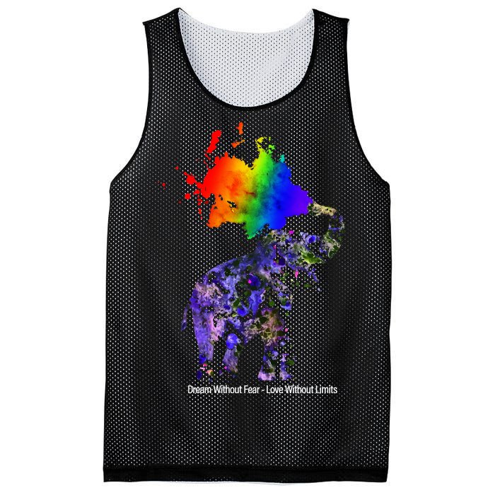 Dream Without Fear Elephant LGBT Mesh Reversible Basketball Jersey Tank