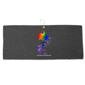 Dream Without Fear Elephant LGBT Large Microfiber Waffle Golf Towel