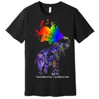 Dream Without Fear Elephant LGBT Premium T-Shirt