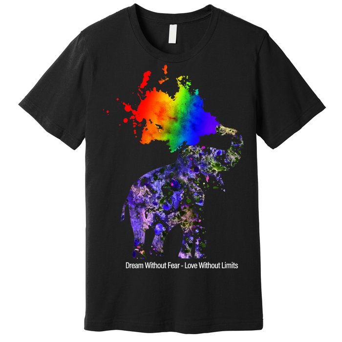 Dream Without Fear Elephant LGBT Premium T-Shirt