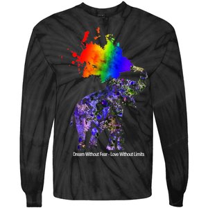 Dream Without Fear Elephant LGBT Tie-Dye Long Sleeve Shirt