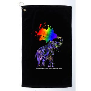 Dream Without Fear Elephant LGBT Platinum Collection Golf Towel