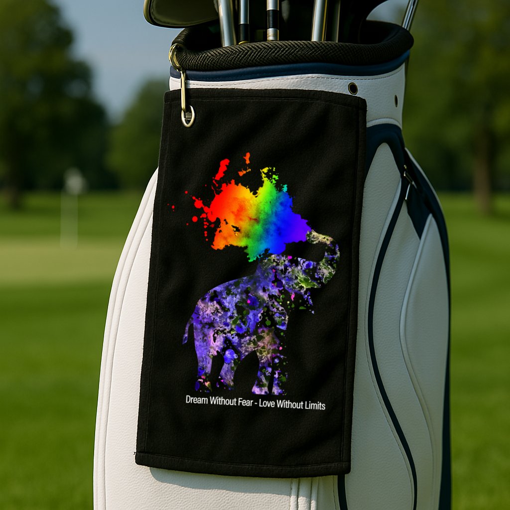 Dream Without Fear Elephant LGBT Golf Towel