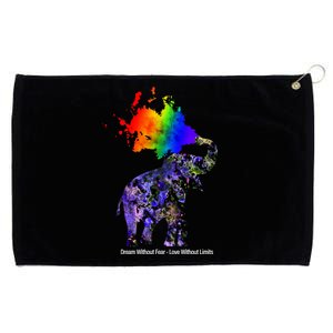 Dream Without Fear Elephant LGBT Grommeted Golf Towel