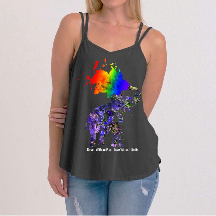 Dream Without Fear Elephant LGBT Women's Strappy Tank