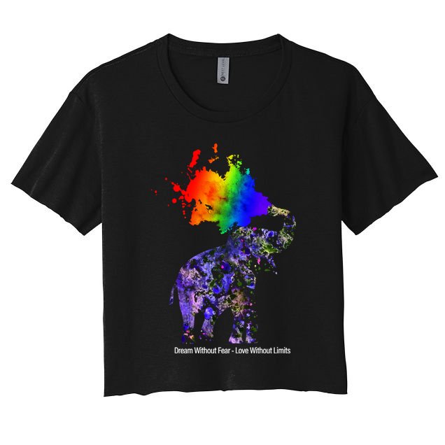 Dream Without Fear Elephant LGBT Crop Top