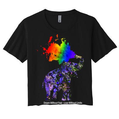 Dream Without Fear Elephant LGBT Women's Crop Top Tee