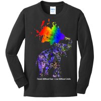 Dream Without Fear Elephant LGBT Kids Long Sleeve Shirt