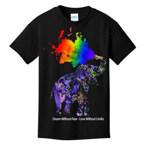 Dream Without Fear Elephant LGBT Kids T-Shirt