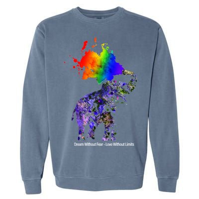 Dream Without Fear Elephant LGBT Garment-Dyed Sweatshirt