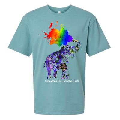 Dream Without Fear Elephant LGBT Sueded Cloud Jersey T-Shirt