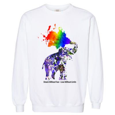 Dream Without Fear Elephant LGBT Garment-Dyed Sweatshirt