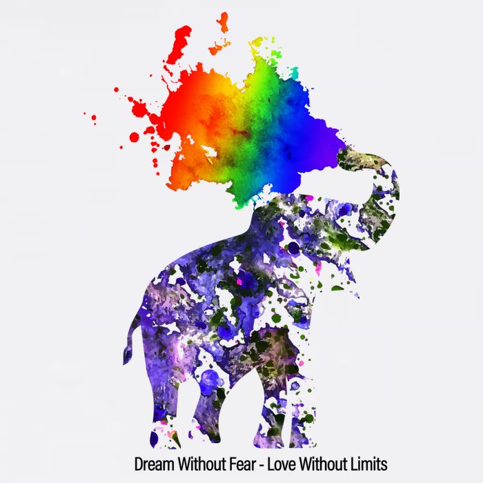 Dream Without Fear Elephant LGBT Garment-Dyed Sweatshirt